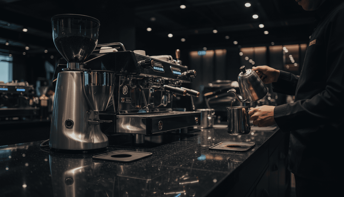 Professional barista equipment and training station