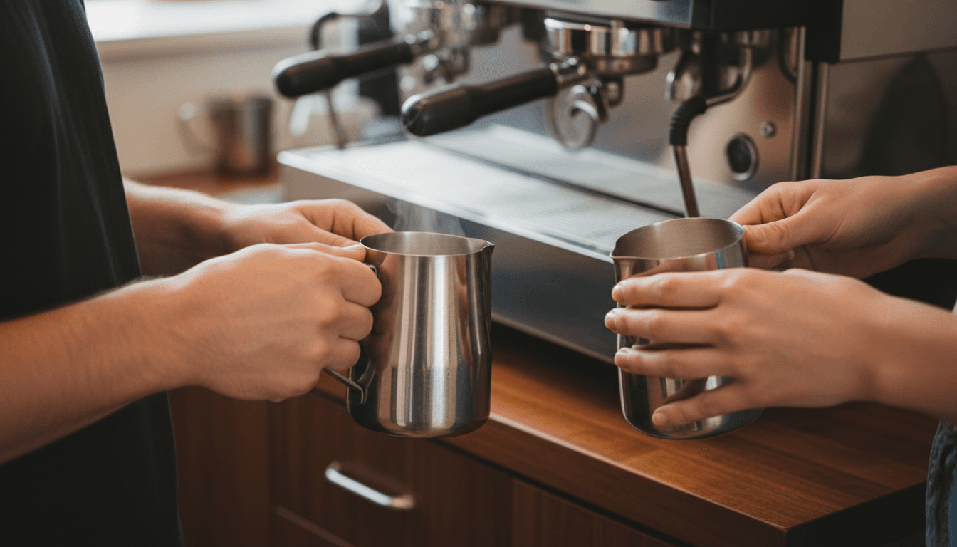 Professional barista training session