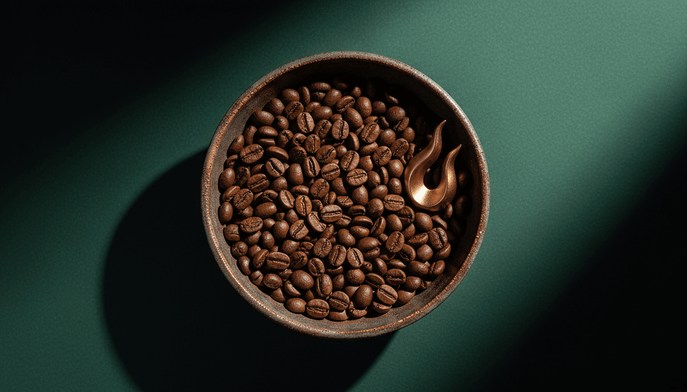 Premium coffee beans arranged in artisanal presentation